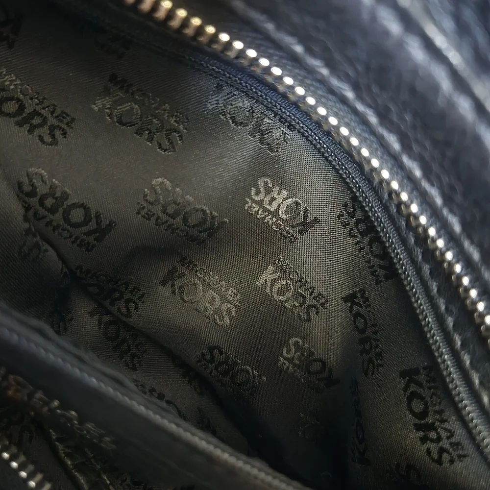 Michael Kors Black and Tan Shoulder Bag with Classic Design